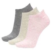 Calvin Klein Strømper 3P Chloe Cotton CK Logo Liner Socks Rosa/Grå Str...