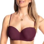 Calvin Klein Core Solid Structured Bandeu Bikini Vinrød  C 36 Dame