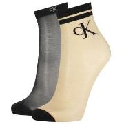 Calvin Klein Strømper 2P Eliza Quarter Sock Svart polyamid Strl 37/41 ...