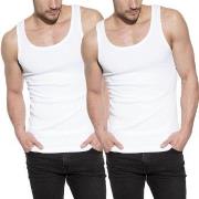 Bread and Boxers Men Tanks 2P Hvit økologisk bomull Large Herre