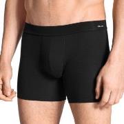 Calida Cotton Code Boxer Brief With Fly Svart bomull Medium Herre
