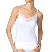 Calida Feminin Sense Spaghetti-Top Hvit bomull Medium Dame