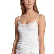 Calida Feminin Sense Spaghetti-Top Hvit bomull X-Large Dame