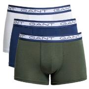 Gant 3P Basic Cotton Trunks Blå/Grønn bomull Small Herre