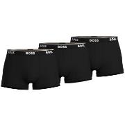 BOSS 6P Cotton Stretch Trunks Svart bomull X-Large Herre