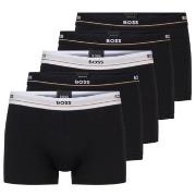 BOSS 6P Cotton Stretch Trunks Svart bomull XX-Large Herre