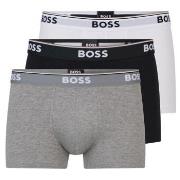 BOSS 3P Cotton Stretch Trunks Hvit/Svart bomull X-Large Herre