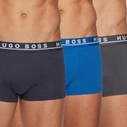 BOSS 6P Cotton Stretch Trunks Grå/Blå bomull XX-Large Herre