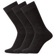 Claudio Strømper 3P Rib Heavy Cotton Socks Svart Str 40/47 Herre