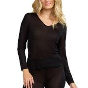 Damella Silk Long Sleeve Svart silke X-Large Dame
