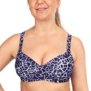 Damella Sophia Navy Crackle Underwire Bikini Bra Marine mønster polyes...