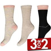 Decoy Strømper 3P Cotton Socks Beige Strl 37/41 Dame