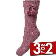 Decoy Strømper Homewear Cosy Sock Rosa polyester Str 39/41 Dame