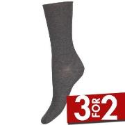 Decoy Strømper Thin Comfort Top Socks Grå Strl 37/41 Dame