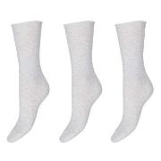 Decoy Strømper 3P Thin Comfort Top Socks Lysgrå Strl 37/41 Dame