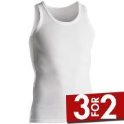 Dovre Rib Singlet Hvit bomull XX-Large Herre