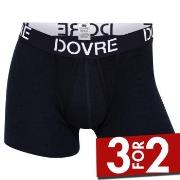 Dovre Wool Boxer With Fly Svart merinoull Large Herre