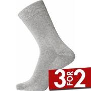 Egtved Strømper Pure Cotton Socks Lysgrå bomull Str 45/48 Herre