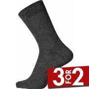 Egtved Strømper Pure Cotton Socks Mørkgrå  bomull Str 40/45 Herre