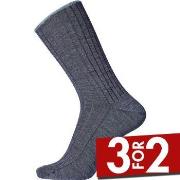 Egtved Strømper Wool No Elastic Rib Socks Blå Str 45/48