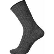 Egtved Strømper Wool No Elastic Rib Socks Mørkgrå  Str 40/45