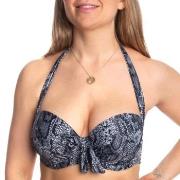 Missya Rose Bikini Strapless Halterneck Print Svart mønstret D 80 Dame