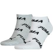 Puma Strømper 2P BWT Sneaker Sock Hvit/Grå Str 35/38