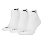 Puma Strømper 3P Cushioned Quarter Sock Hvit Str 35/38