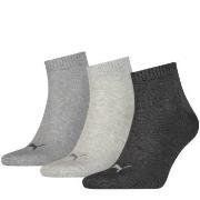 Puma Strømper 3P Quarter Socks Grå Str 43/46