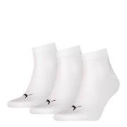 Puma Strømper 3P Quarter Socks Hvit Str 43/46