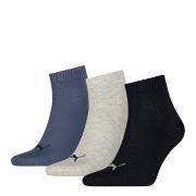 Puma Strømper 3P Quarter Socks Marine/Grå Str 39/42