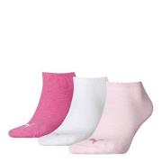 Puma Strømper 3P Sneaker Socks Rosa/Hvit Str 39/42