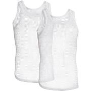 Resteröds 2P Organic Cotton Net Singlet Hvit økologisk bomull Medium H...