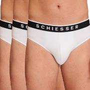 Schiesser 3P 95-5 Organic Cotton Rio Brief Hvit bomull Large Herre