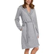 Schiesser Essentials Light Terry Cloth Bathrobe Grå 44 Dame