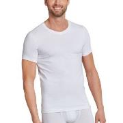 Schiesser Long Life Cotton V-Neck Hvit bomull Large Herre