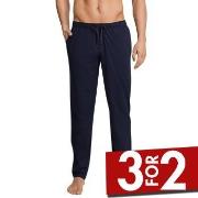 Schiesser Mix and Relax Jersey Lounge Pants Mørkblå bomull Small Herre