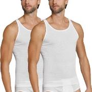 Schiesser 2P Original Classics Double Rib Undershirts Hvit bomull Medi...