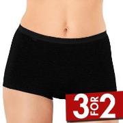 Sloggi Truser Basic Short Svart bomull 44 Dame