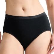 Sloggi Truser Dam Basic Midi Svart bomull 38 Dame