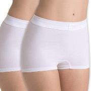 Sloggi Truser 2P Double Comfort Shorts Hvit bomull 36 Dame