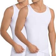 Sloggi 2P Men 24 7 Vest Hvit bomull Medium Herre