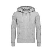 Stedman Active Hooded Sweatjacket For Men Gråmelerad Medium Herre