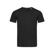 Stedman Ben V-neck For Men Svart ringspunnet bomull X-Large Herre