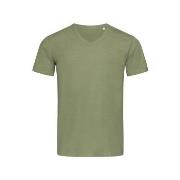 Stedman Ben V-neck For Men Militærgrønn ringspunnet bomull Small Herre