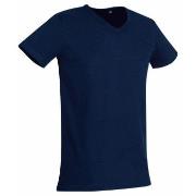 Stedman Ben V-neck For Men Marine ringspunnet bomull Medium Herre