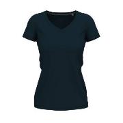 Stedman Claire V-neck Marine ringspunnet bomull X-Large Dame