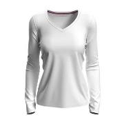 Stedman Claire V-neck Long Sleeve Hvit ringspunnet bomull Medium Dame