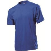 Stedman Classic Men T-shirt Royalblå bomull Large Herre