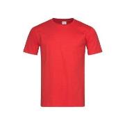 Stedman Classic-T Fitted For Men Rød bomull Small Herre